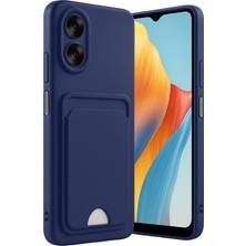Newface Oppo A38 Kılıf Kelvin Kartvizitli Silikon - Lacivert