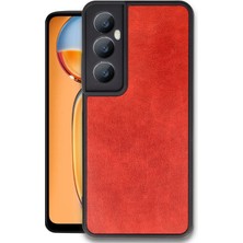 Newface Realme C65 Kılıf Aras Deri Kapak - Kırmızı