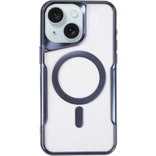 Newface Iphone 15 Plus Kılıf Boyi Magsafe Silikon Kapak - Lacivert