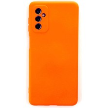 Newface Samsung Galaxy M52 5g Kılıf Nano Içi Kadife Silikon - Turuncu