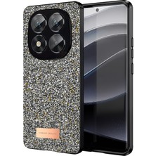 Onegif Xiaomi Redmi Note 14 Pro 5g Bright Simli Kapak - Gümüş