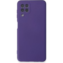 Newface Samsung Galaxy A22 Kılıf Nano Içi Kadife Silikon - Mor