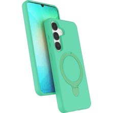 Novis Liora Newface Samsung Galaxy S25 Regal Magsafe Standlı Kapak - Yeşil