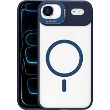 Celik Avm Joko Apple Iphone 17 Air Remim Lensli Magsafe Standlı Kapak - Lacivert