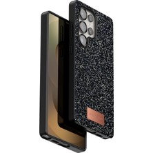 Celik Avm Onegif Samsung Galaxy S25 Ultra Bright Simli Kapak - Siyah