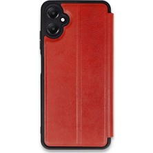 Newface Samsung Galaxy A05 Kılıf Flip Cover - Kırmızı