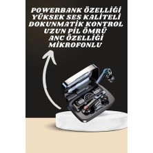 Dijital Göstergeli Powerbank Kulaklık ve 7 Kordonlu Yeni Nesil Akıllı Saat Amoled Ekran