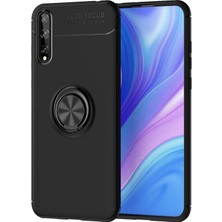 Newface Huawei P Smart S Kılıf Range Yüzüklü Silikon - Siyah