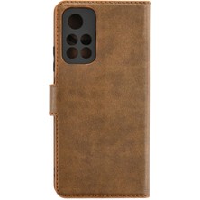 Newface Xiaomi Redmi Note 11T Kılıf Trend S Plus Kapaklı Kılıf - Taba