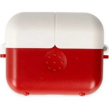 Evyora Newface Airpods 3 (3.nesil) Basmalı Kılıf - Kırmızı-Beyaz