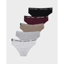 GOST LİRİA -Balance Kadın Slip Külot 5 Li Paket - Çok Renkli