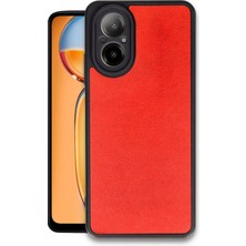 Newface Realme 12 Lite Kılıf Aras Deri Kapak - Kırmızı