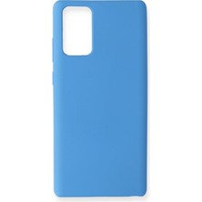 Newface Samsung Galaxy Note 20 Kılıf Nano Içi Kadife Silikon - Mavi