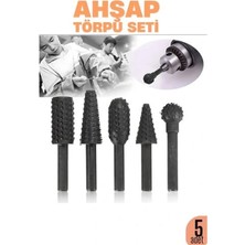 MiraLive Ahşap Oyma Törpü Seti –5'li Matkap Ucuna Şekillendirme Takımı