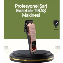 Şarjlı Saç Kesme Makinesi – 4 Kademeli Ayar, LCD Ekran ve Hızlı Şarj Desteği