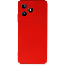 Newface Realme C53 Kılıf Nano Içi Kadife Silikon - Kırmızı