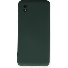 Newface Samsung Galaxy A01 Core Kılıf Nano Içi Kadife Silikon - Koyu Yeşil