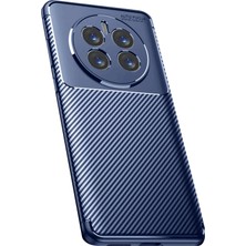 Newface Realme 12 Pro Plus Kılıf Auto Focus Karbon Kapak - Lacivert