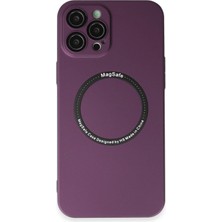 Newface Iphone 12 Pro Kılıf Jack Magneticsafe Lens Silikon - Mürdüm