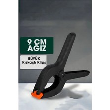 MiraLive Kıskaç Klips Yaylı Işken Ce Plastik Kelepçe Güçlü Mafsallı Çene 9 Inç 9 cm Ağız