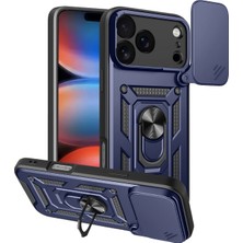 Newface Apple Iphone 17 Pro Pars Lens Yüzüklü Silikon - Lacivert