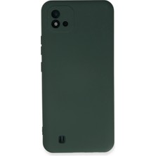 Evyora Newface Realme C11 2021 Kılıf Nano Içi Kadife Silikon - Koyu Yeşil