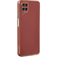 Newface Samsung Galaxy A12 Kılıf Volet Silikon - Kırmızı