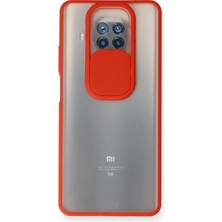 Newface Xiaomi Mi 10T Lite Kılıf Palm Buzlu Kamera Sürgülü Silikon - Kırmızı