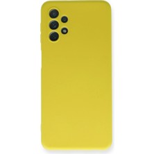 Newface Samsung Galaxy A52 Kılıf Nano Içi Kadife Silikon - Sarı