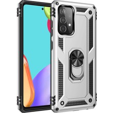 Newface Samsung Galaxy A33 5g Kılıf Sofya Yüzüklü Silikon Kapak - Gümüş