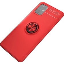 Newface Samsung Galaxy M31S Kılıf Range Yüzüklü Silikon - Kırmızı