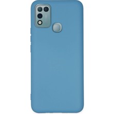 Newface Infinix Hot 10 Play Kılıf Nano Içi Kadife Silikon - Mavi