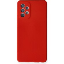 Newface Samsung Galaxy A72 Kılıf Nano Içi Kadife Silikon - Kırmızı