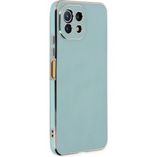 Newface Xiaomi Mi̇ 11 Lite Kılıf Volet Silikon - Açık Yeşil