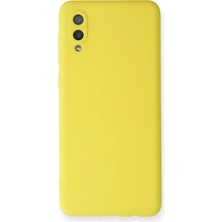 Newface Samsung Galaxy A02 Kılıf Nano Içi Kadife Silikon - Sarı
