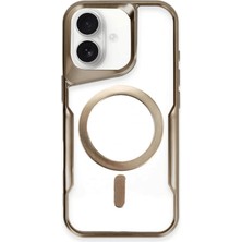 Newface Iphone 16 Kılıf Boyi Magsafe Silikon Kapak - Kahverengi