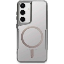 Newface Samsung Galaxy S24 Kılıf Boyi Magsafe Silikon Kapak - Gümüş