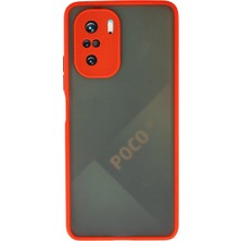 Newface Xiaomi Poco F3 Kılıf Montreal Silikon Kapak - Kırmızı