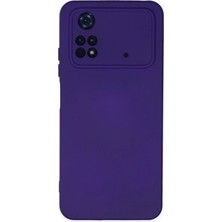 Newface Xiaomi Poco M4 Pro 4g Kılıf Nano Içi Kadife Silikon - Mor