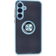 Evyora Newface Samsung Galaxy A15 4g Kılıf Montreal Yüzüklü Silikon Kapak - Buz Mavi