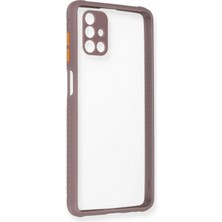 Newface Samsung Galaxy M51 Kılıf Miami Şeffaf Silikon - Açık Mor