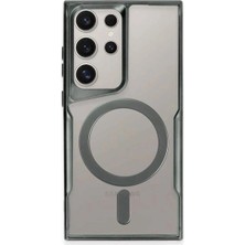 Evyora Newface Samsung Galaxy S24 Ultra Kılıf Boyi Magsafe Silikon Kapak - Yeşil