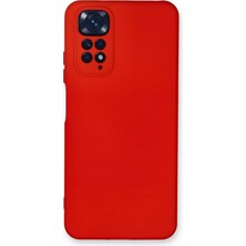 Newface Xiaomi Redmi Note 11 Kılıf Nano Içi Kadife Silikon - Kırmızı