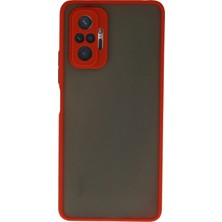 Newface Xiaomi Redmi Note 10 Pro Kılıf Montreal Silikon Kapak - Kırmızı