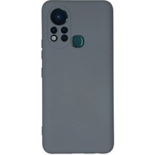 Newface Infinix Hot 11S Kılıf Nano Içi Kadife Silikon - Gri