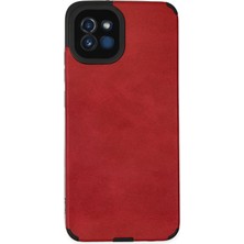 Newface Samsung Galaxy A03 Kılıf Loop Deri Silikon - Kırmızı