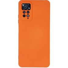 Newface Xiaomi Redmi Note 11 Pro Kılıf Nano Içi Kadife Silikon - Turuncu