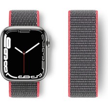 Newface Apple Watch 38MM Hasırlı Cırtcırtlı Kordon - Pembe