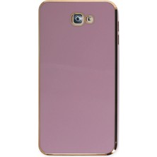 Newface Samsung Galaxy J7 Prime Kılıf Volet Silikon - Mor