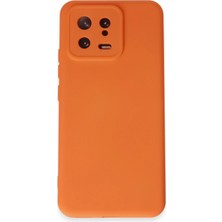 Newface Xiaomi Mi 13 Kılıf Nano Içi Kadife Silikon - Turuncu